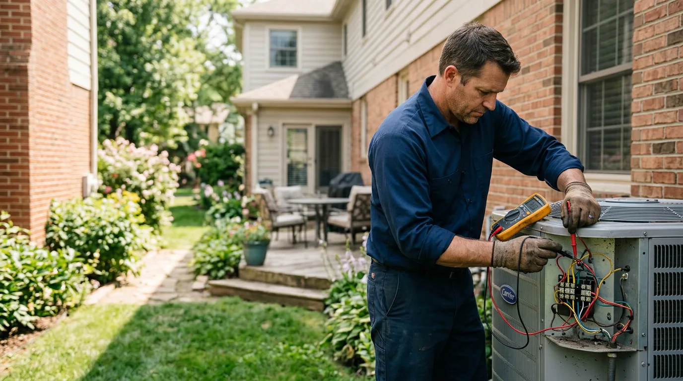 HVAC technician working near Flushing, OH